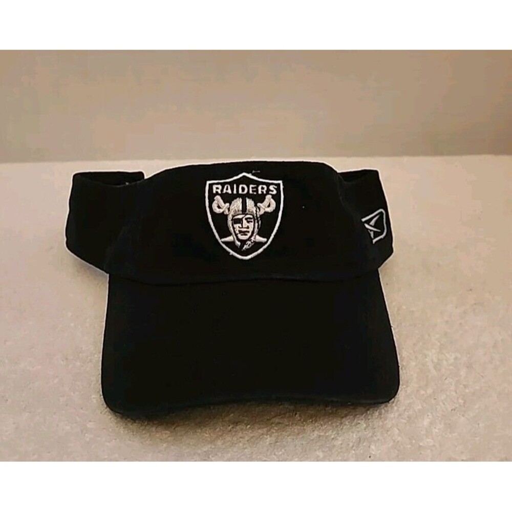 Raiders Golf Visor Adjustable Black Hat NFL Rebock One Size
